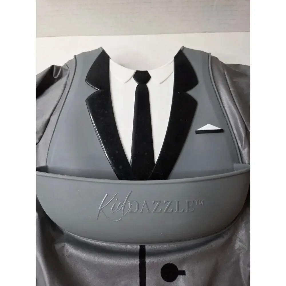 KidDazzle Tuxedo Baby Bib & Smock